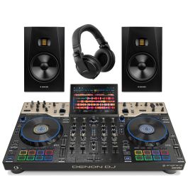 Denon DJ Prime 4 G2, T8V Speakers and HDJ-X5 Headphones Bundle Deal