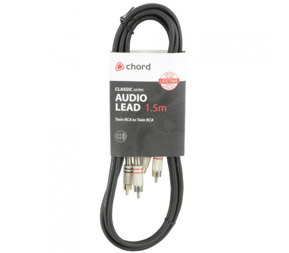 Classic Audio Leads 2 x RCA Plugs - 2 x RCA Plugs190.053UK