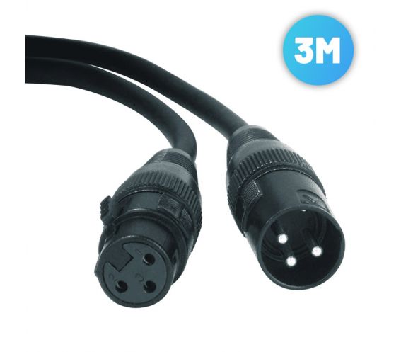 Accu-Cable 3 Pin XLR DMX Lighting Lead 3 Metre