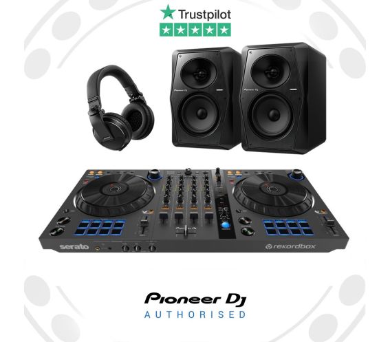 Pioneer DJ DDJ-FLX6-GT, HDJ-X5, and VM70 Complete DJ Equipment Package