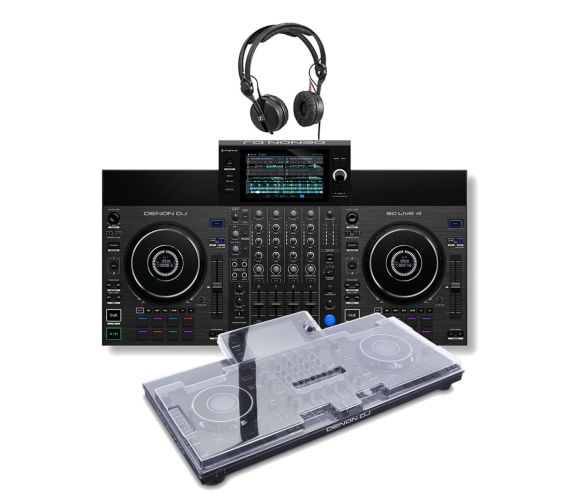 Denon DJ SC LIVE 4, Protective Decksaver & HP1100 Bundle