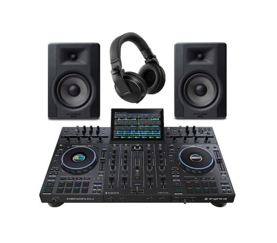 Denon DJ Prime 4+ BX8 and HP1100 Package Deal