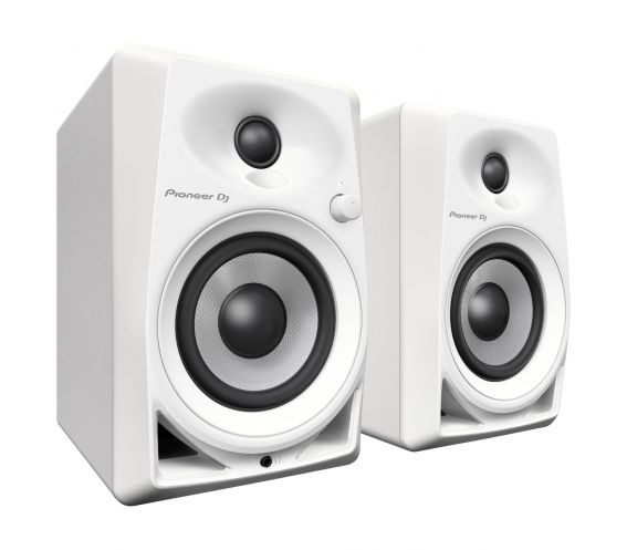 Pioneer DM-40 White Desktop Monitor Speakers angle