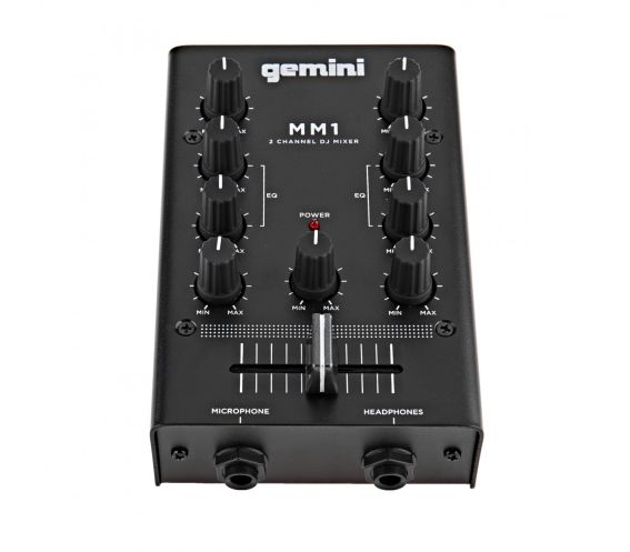 Gemini MM1 Two-Channel Compact Mixer top front image