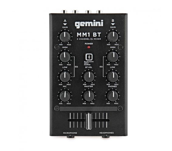 Gemini MM1BT 2 Channel Mini Mixer with Bluetooth