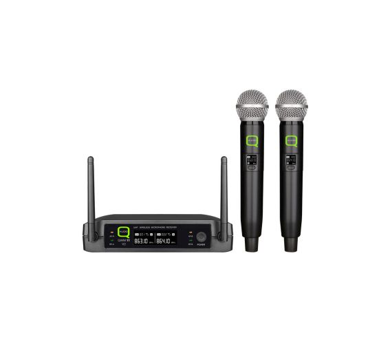 Q-Audio QWM-11 V2
Dual UHF Wireless Handheld Microphone System, Fixed Frequency