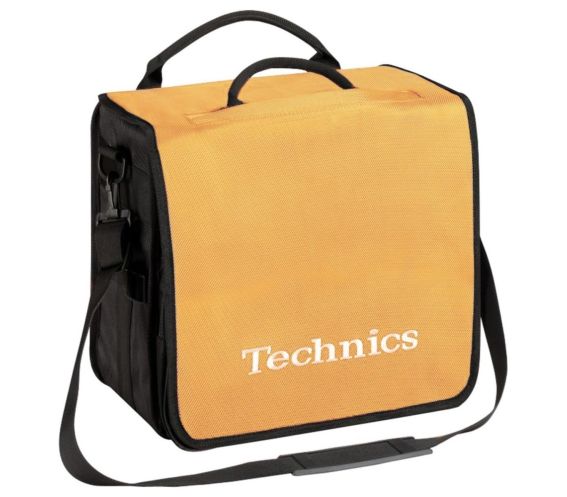 Technics Record Bag Yellow/White Logo TEC-YEL-WHT