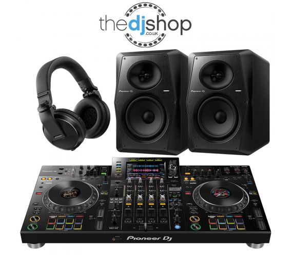 Pioneer XDJ-XZ DJ Controller, VM-70 Speakers, HDJ-X5 Headphones