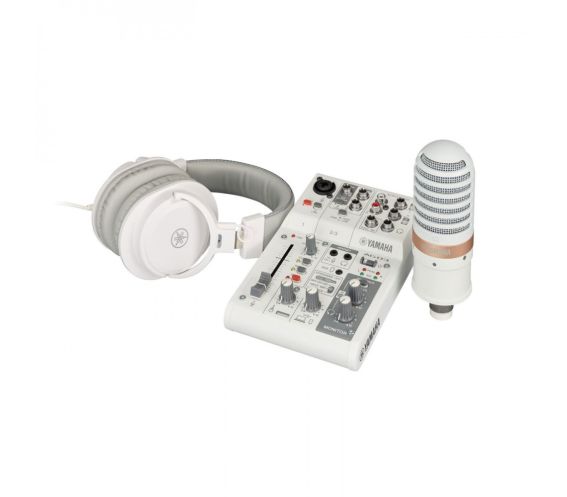Yamaha AG03MK2WH-LSPK Live Streaming Package White