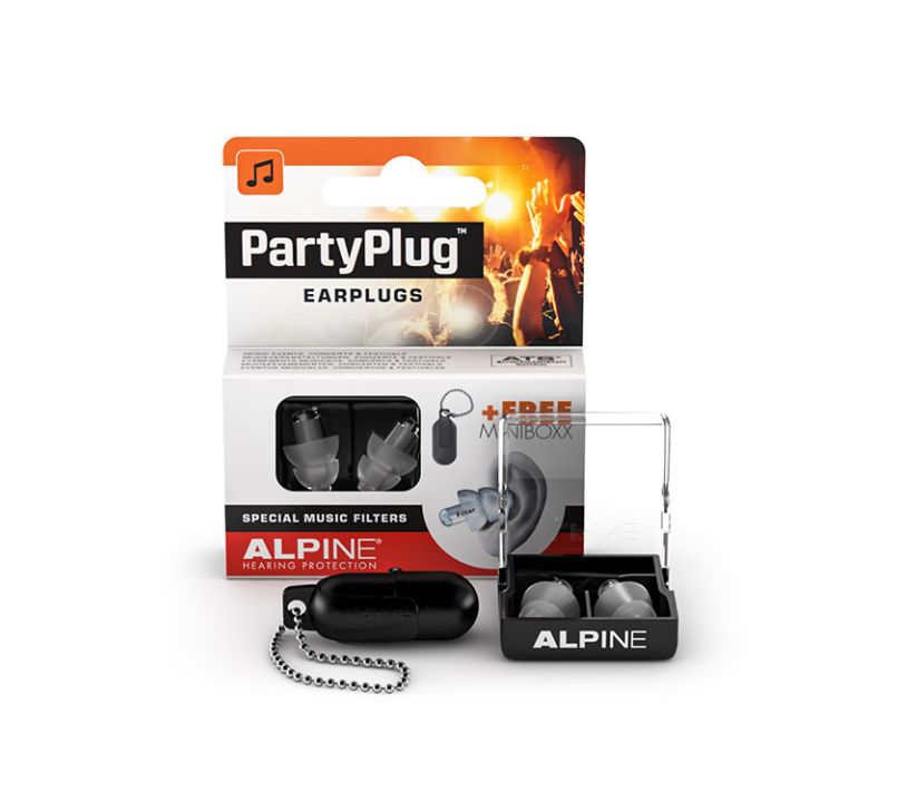 Alpine PartyPlug Earplugs with Special Music Filters (Black)
