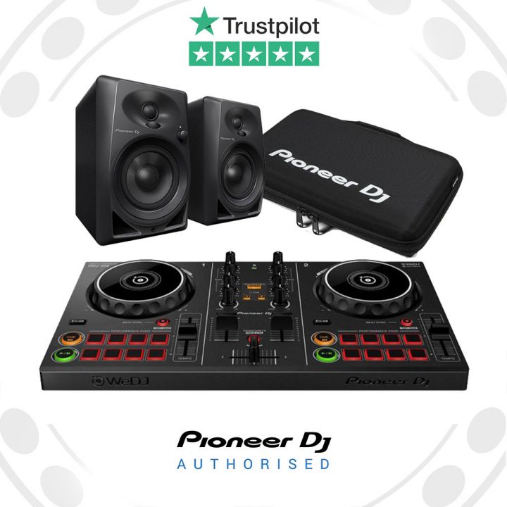 Pioneer DJ DDJ-200, DM-40 Speakers and DJC-200 Bag Package Deal