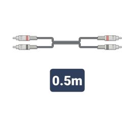 Classic Audio Leads 2 x RCA Plugs - 2 x RCA Plugs - 0.5m