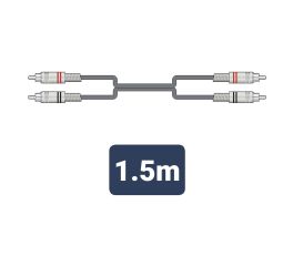Citronic Classic Audio Leads 2 x RCA Plugs - 2 x RCA Plugs - 1.5m