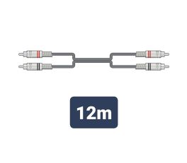 Classic Audio Lead 2 RCA Plugs - 2 RCA Plugs 12.0m