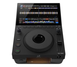 AlphaTheta CDJ-1500X top image, showing the screen, controls and jogwheel.