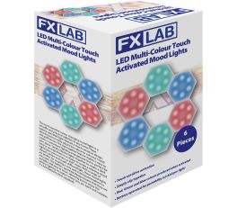 Fxlab Touch Sensitive Colour Changing Mood Lights Set of 6 Battery Operated - Packaging