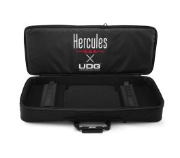 An image of the Hercules DJ Control T10 Backpack, showing the case open without the T10 inside.
