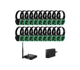 Q-Audio 20 Way Silent Disco Bundle With Bluetooth Transmitter & Charger