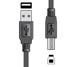 AV:Link USB 2.0 Type A Plug to Type B Plug Leads