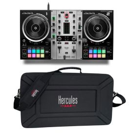 Hercules DJ Control Inpulse 500 - Silver Edition With Case and Serato DJ Pro