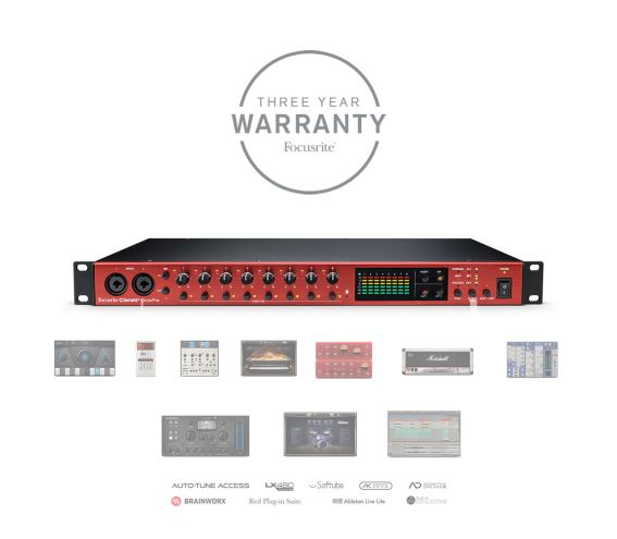 clarett plus octopre front elevated main image with included software