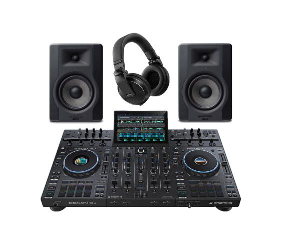 Denon DJ Prime 4+ BX8 and HDJ-X5 Package Deal