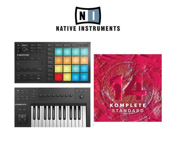 Native Instruments Mikro MK3, A25, and Komplete 14 Music Production Package