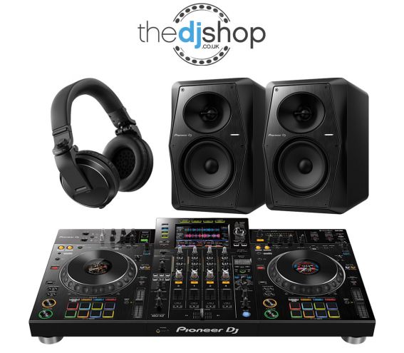 Pioneer XDJ-XZ DJ Controller, VM-50 Speakers, HDJ-X5 Headphones
