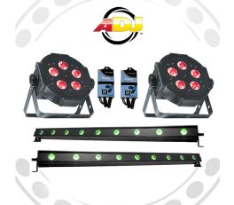 ADJ Mega Tri Par Can and Ultra-Bar 9H Lighting Equipment Package