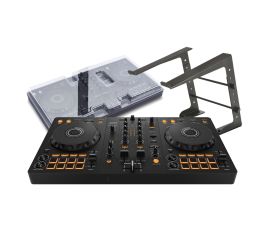 Pioneer DJ DDJ-FLX4, Decksaver Cover and Laptop Stand Package Deal