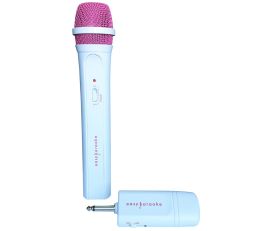 Easy Karaoke Dynamic Wireless Microphone Pink/White EKS717P