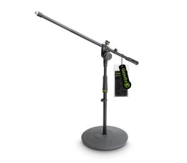 Gravity MS 2221 B Short Microphone Stand with Round Base and 2-Point Adjustment Boom