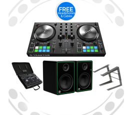 Native Instruments Traktor S2, CR4-X Speakers, Carry Bag, and Laptop Stand w/FREE Headphones