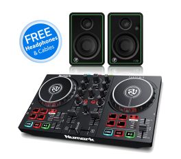 Numark Party Mix mk2 and Mackie CR3-X Speaker DJ Equipment Package