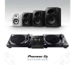Pioneer PLX-500 Turntable, DJM-250Mk2 and VM Speakers Bundle