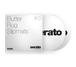 Serato Official Butter Rugs Slipmats, White, 12" (Pair)