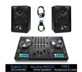 Native Instruments Traktor S3 + Mackie MR524 DJ Package Deal