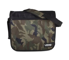 UDG Ultimate CourierBag Black Camo/Orange Front View
