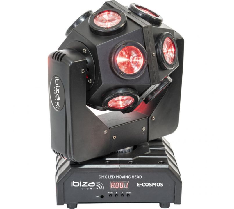 Jeu de lumière Ibiza light COMBI-FX4, effet 3-en-1 Wash/Strobe 4 x 12 LED RGBW Moone 144 LED RGB avec DMX, Eclairage et jeux de lumière, Top Prix