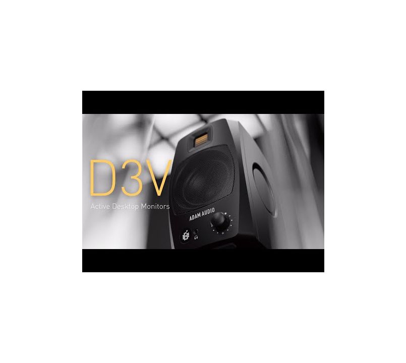 Adam Audio D3V Active Desktop Monitoring Speaker System - Black