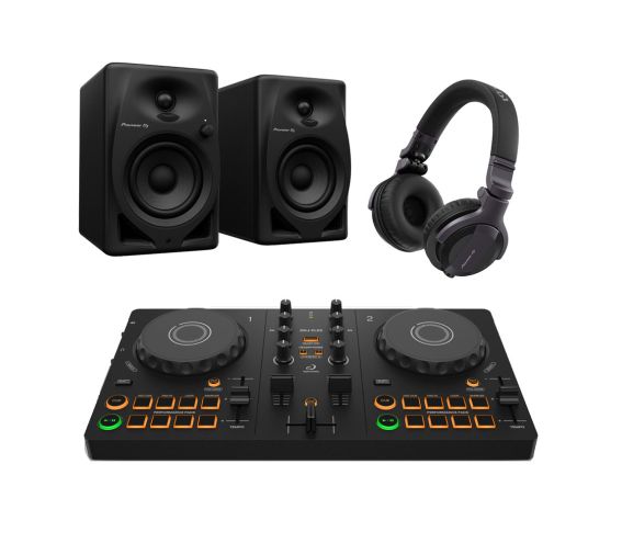 AlphaTheta DDJ-FLX2, DM-40D and HDJ-CUE1 Bundle