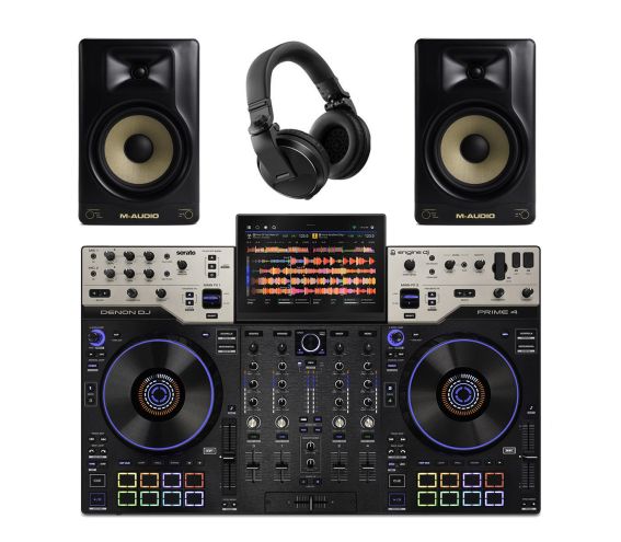 Denon DJ Prime 4 G2, M-Audio Forty Eighty and HDJ-X5 Package Deal