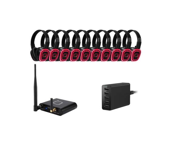 Q-Audio 10 Way Silent Disco Bundle