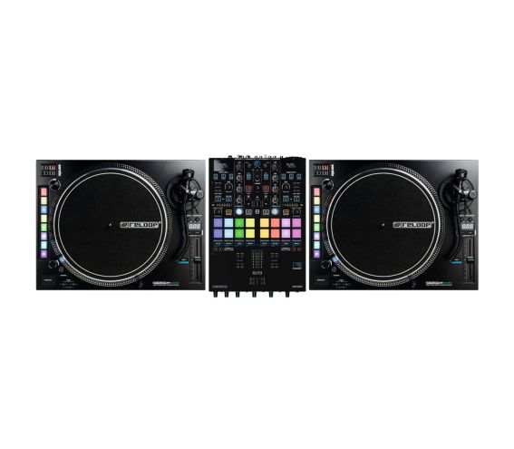 Reloop RP-8000MK2 Turntable + Elite DJ Mixer DJ Equipment Package