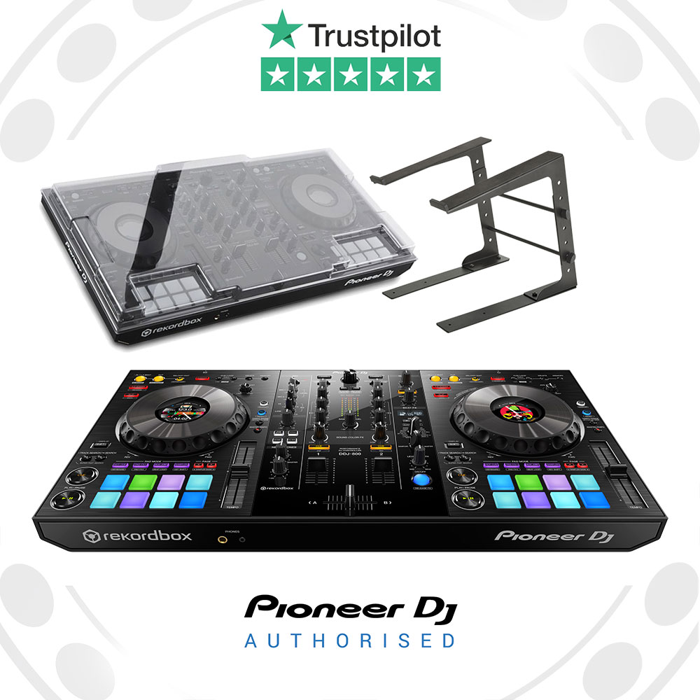 Pioneer DJ DDJ-800, Decksaver and Laptop Stand Package Deal