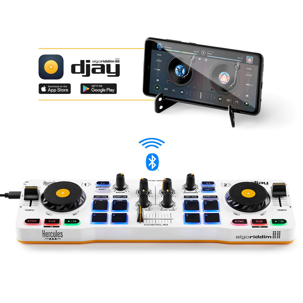 Hercules Dj Control Air Hercules DJControl Mix DJ Controller for Smartphones and Tablets