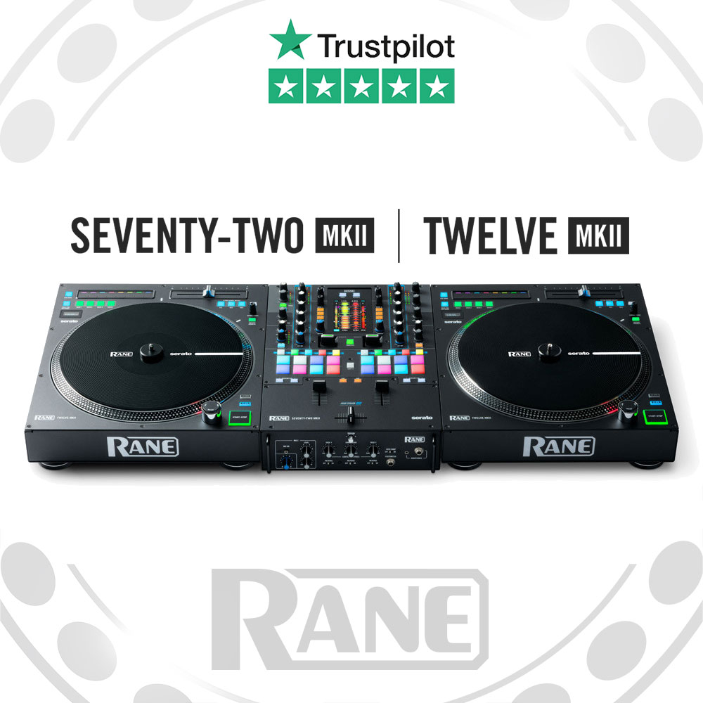 RANE SEVENTY-TWO 2-Channel Serato DJ Mixer+ Twelve Turntables w/Interface 2 