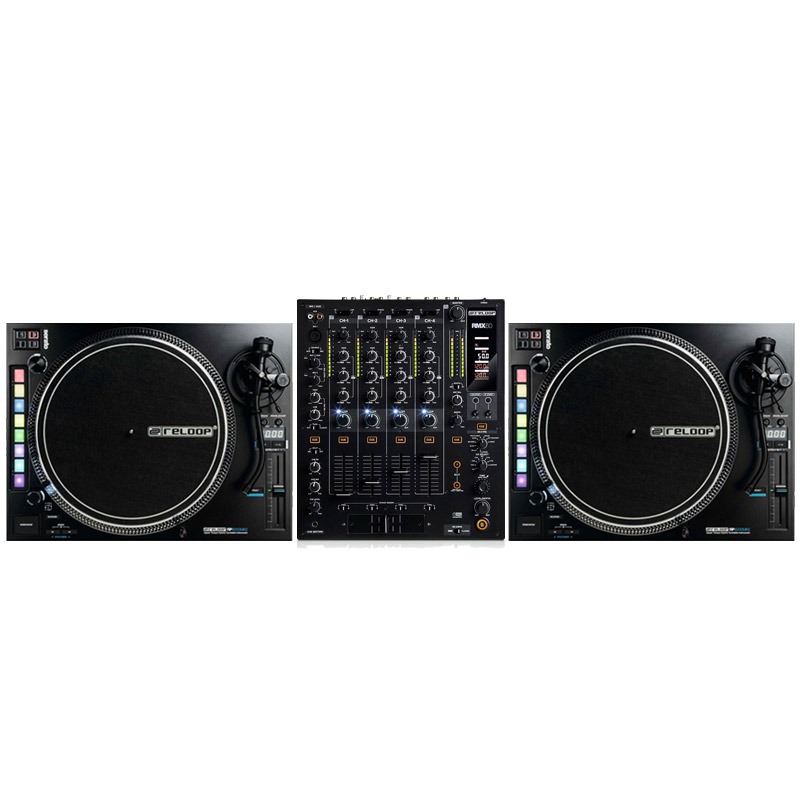 Reloop RP-8000 Turntable and RMX-60 Mixer DJ Equipment Package