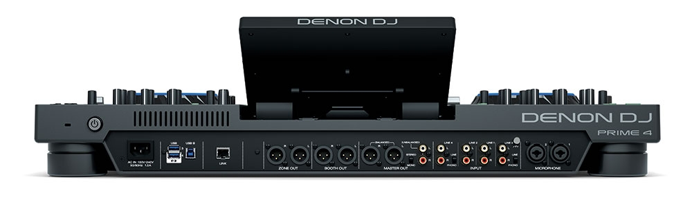 Denon DJ Prime 4 Rear View Denon DJ Prime 4 Rear View