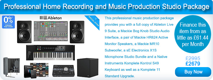 Professional Home Recording and Music Production Studio Package